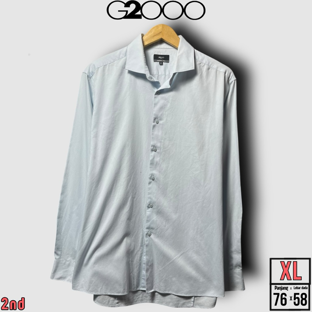 KEMEJA POLOS PRIA G2000 BIRU MUDA SIZE XL