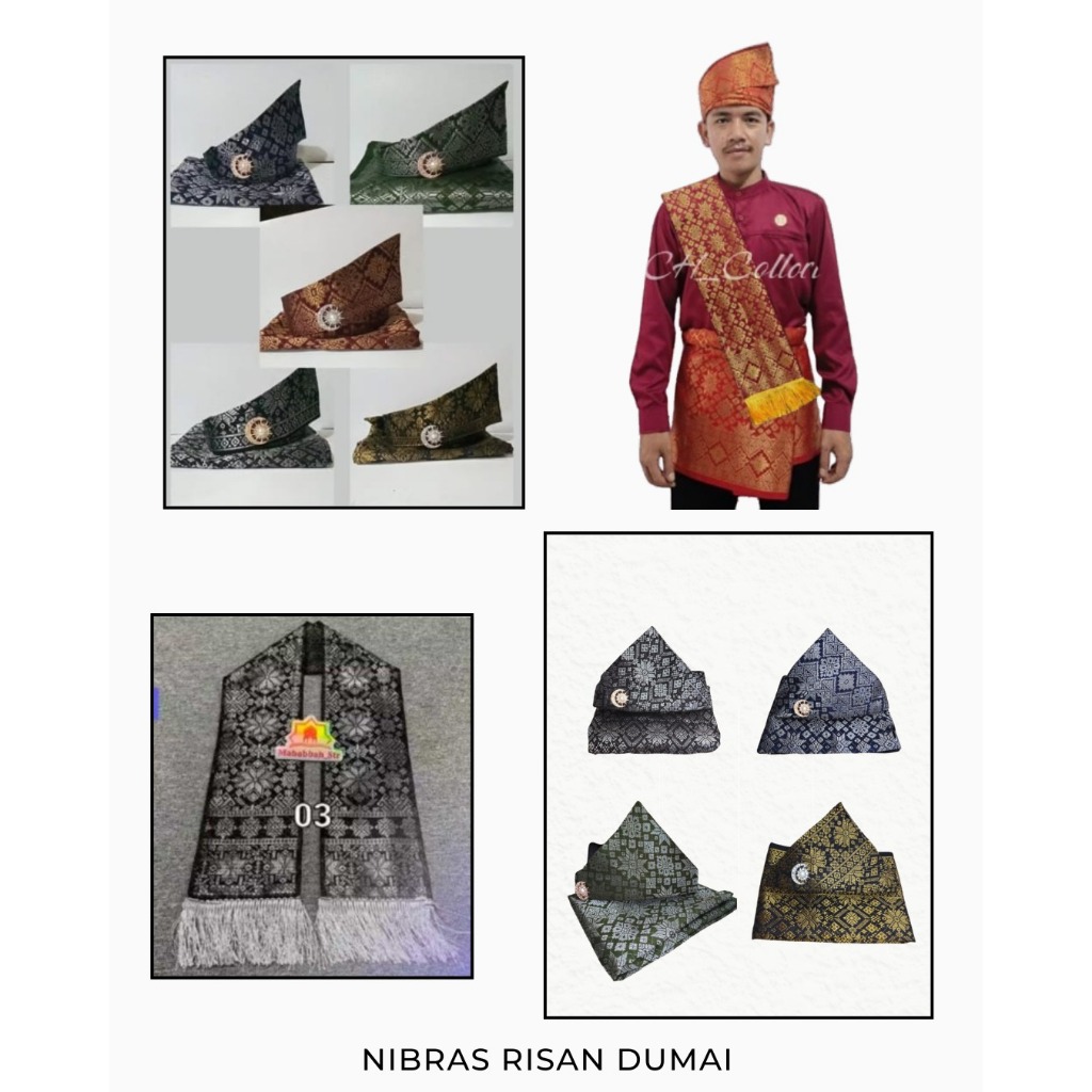TANJAK,  RUMPAK, KHAS MELAYU RIAU  SONGKET, KAIN SAMPING ANAK LAKI-LAKI