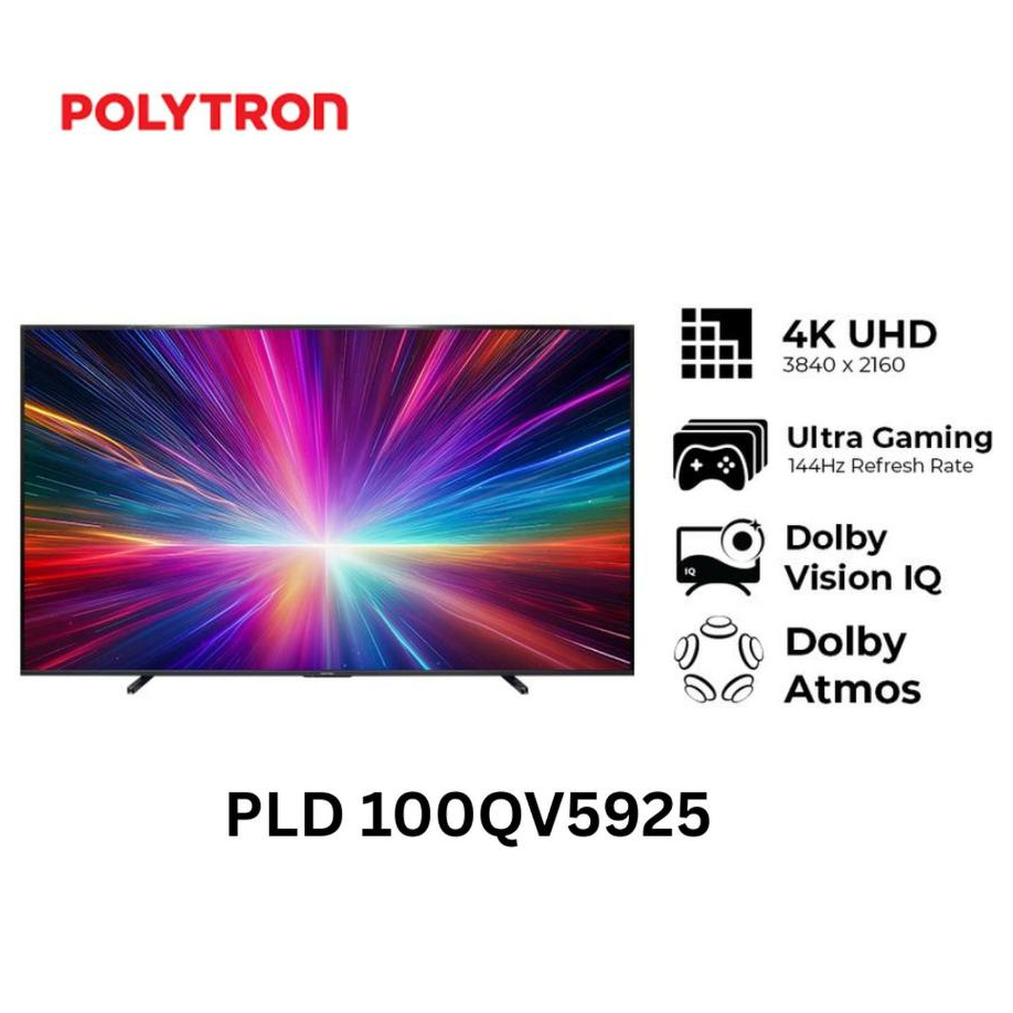 LED TV POLYTRON 100 INCH SMART TV EQLED 4K UHD - PLD 100 QV 5925