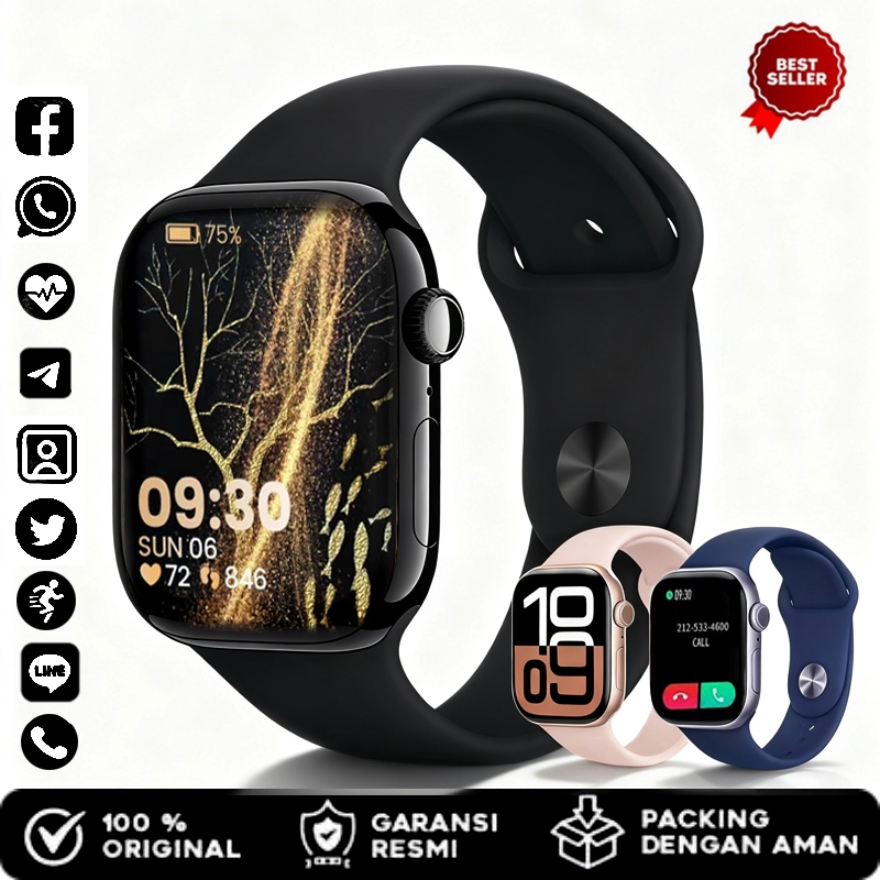 100% Original T900 Pro Max Layar Lebar Smartwatch  wanita &  pria  AMOLED  Telepon  Air  Jam Tangan 