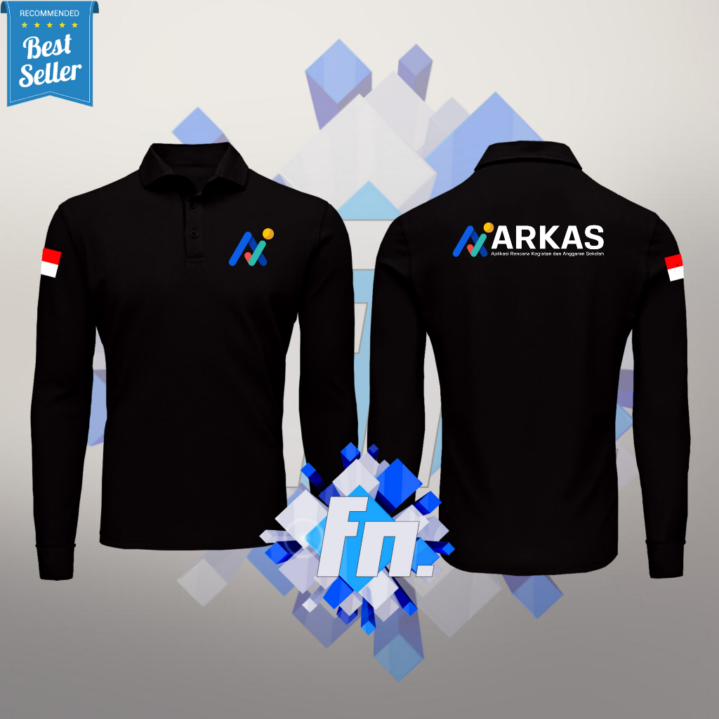 BAJU POLO SHIRT KAOS KERAH LENGAN PANJANG UNISEX ARKAS OPERATOR SEKOLAH PRIA WANITA