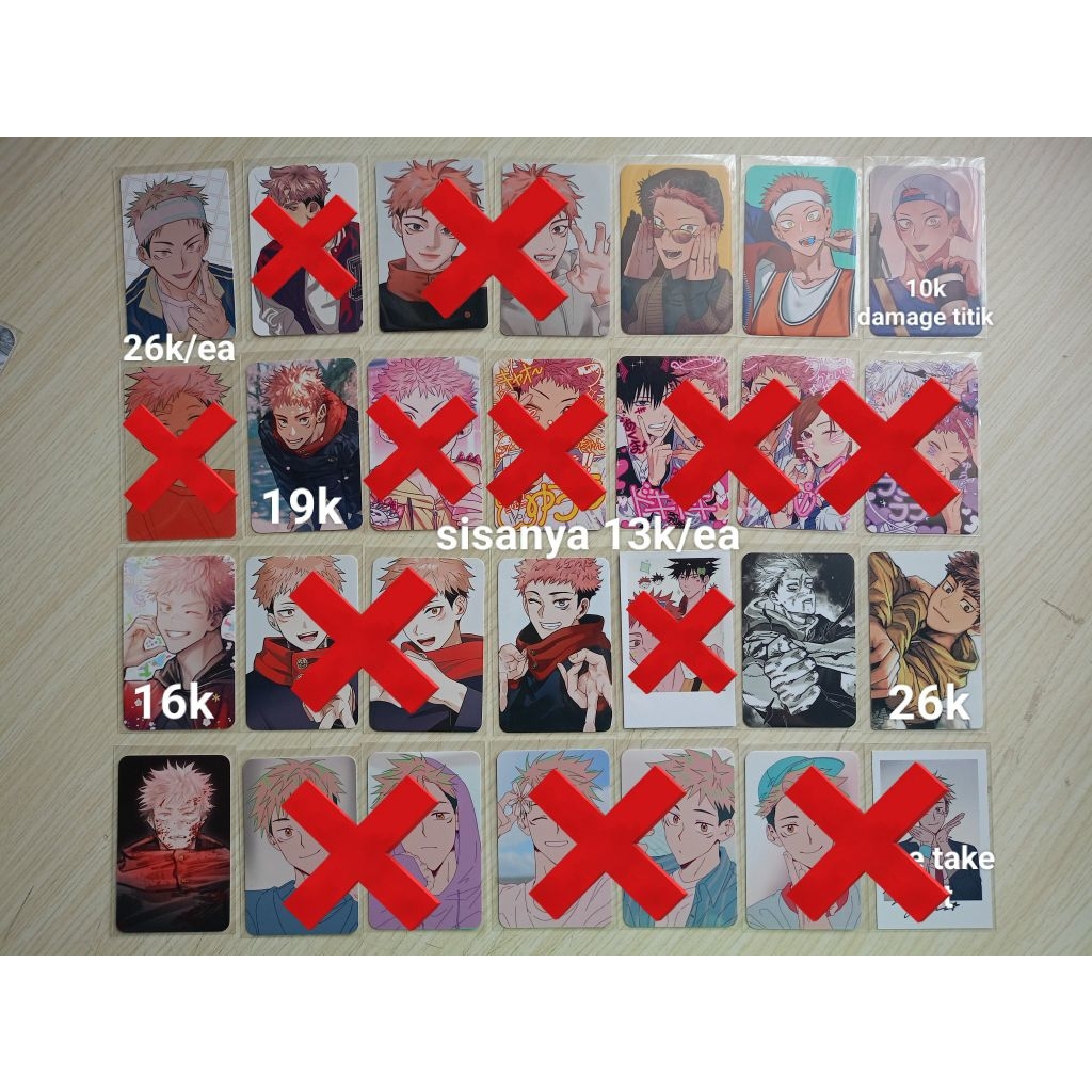 (BACA DESKRIPSI) PHOTOCARD PC JUJUTSU KAISEN JJK ITADORI YUUJI SUGURU GETO CHAINSAW CSM DENJI SLAM D