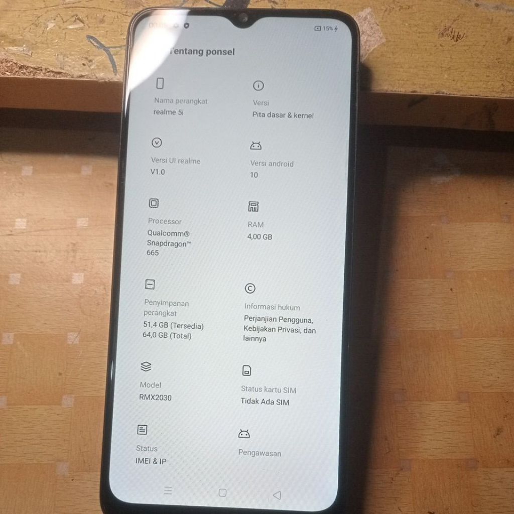 mesin realme 5i normal no pola 4/64