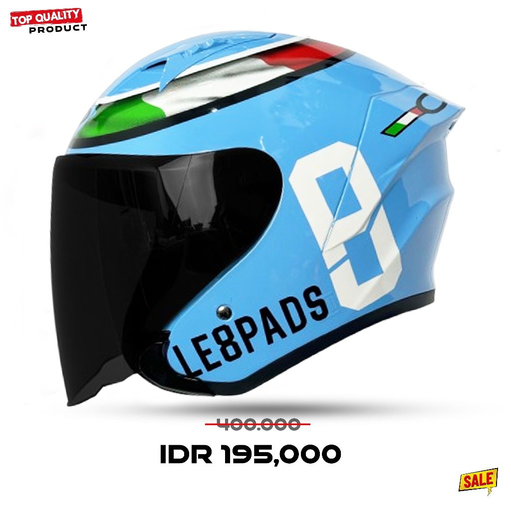 Terbaru Helm Half Face Mla Hakai Leopard Motif Terbaru Kaca Hitam Helm Sni Helm Motor Dewasa Pria