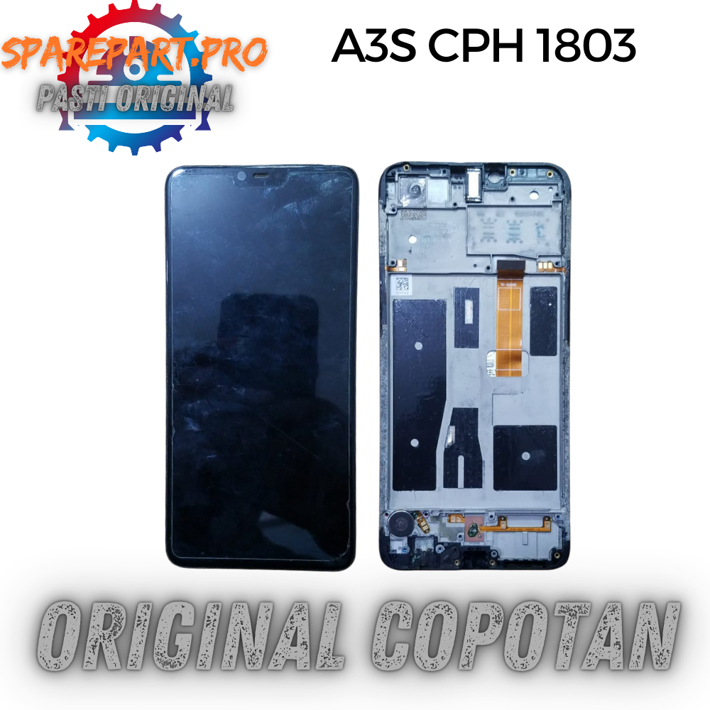 LCD ORI TESTED + FRAME OPPO A3S ORIGINAL COPOTAN