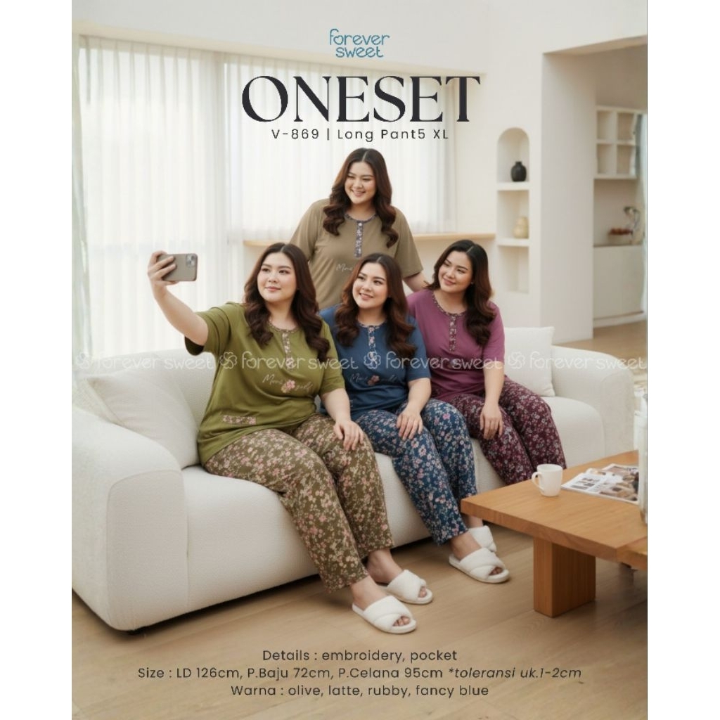 FOREVER SWEET JUMBO UK 5XL  TANGAN PENDEK CELANA PANJANG