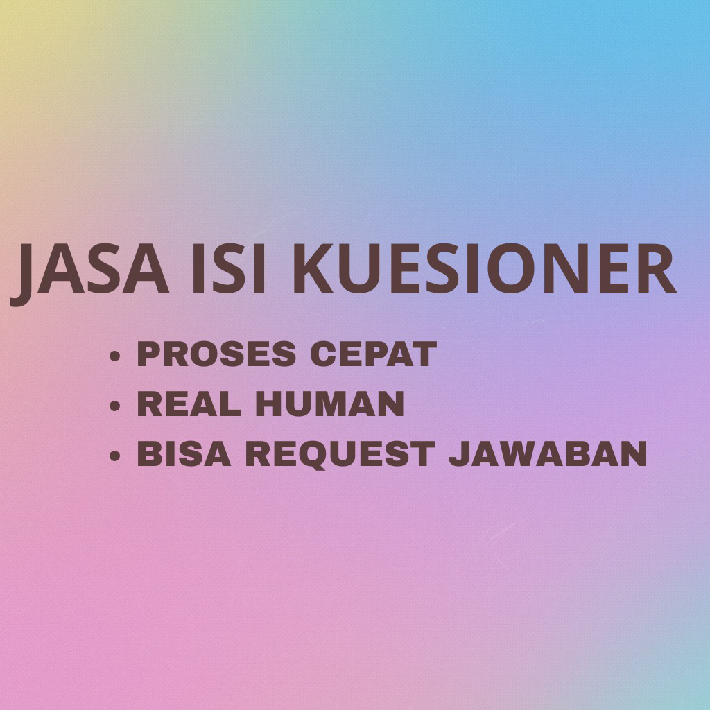 Jasa Isi Kuesioner