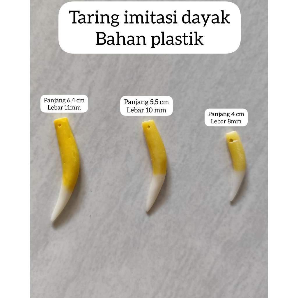 [1 pcs] bandul taring mini / taring dayak / taring sintetis / siung taring / bandul mini / liontin t