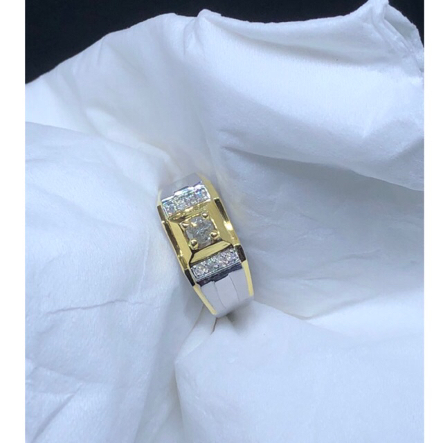 Cincin berlian simple pria wanita unisex bersertifikat