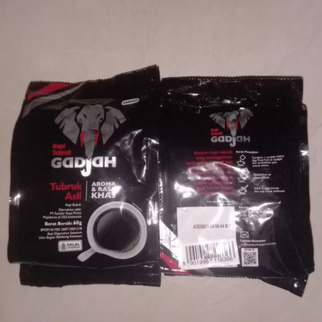 Gajah Kopi Tubruk 70gr, Gajah Kopi Tubruk 150gr