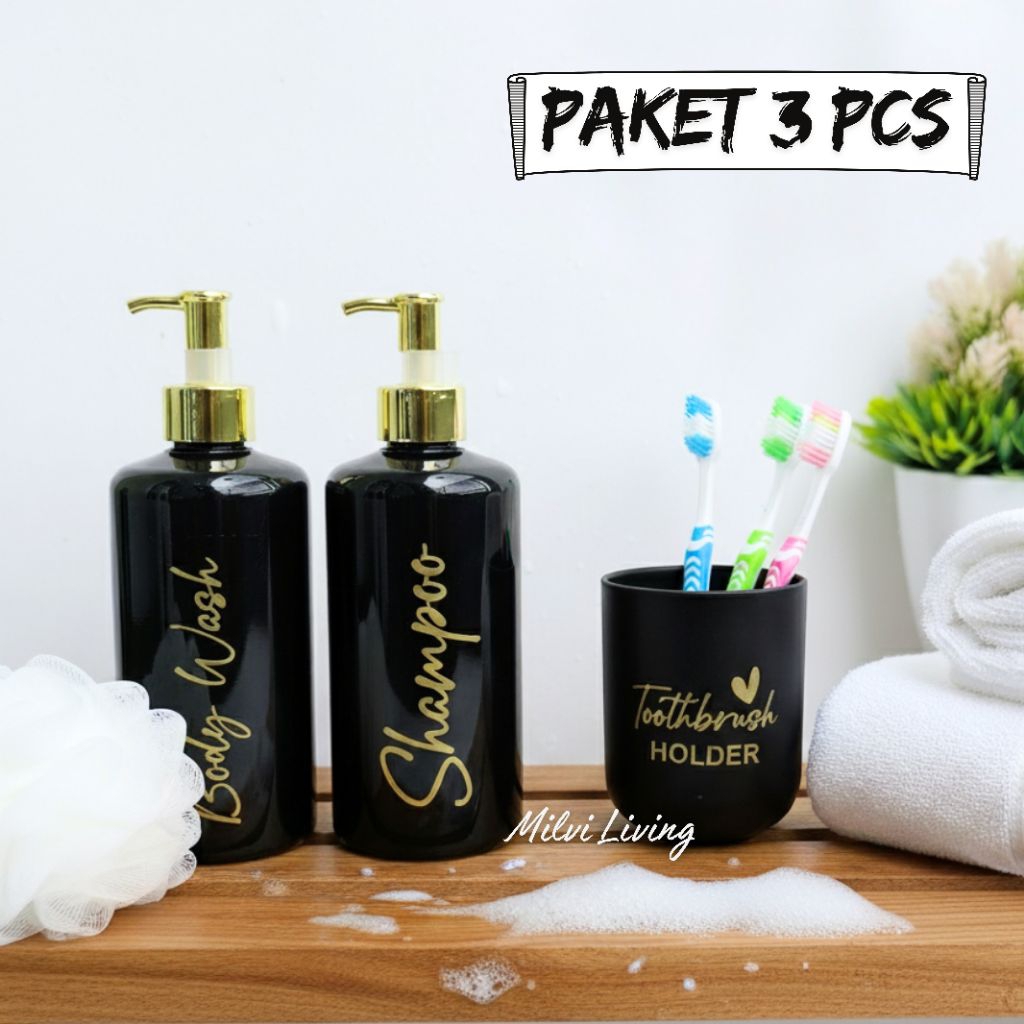Paket 3 Pcs Botol Sabun Cair 500ml Glosy