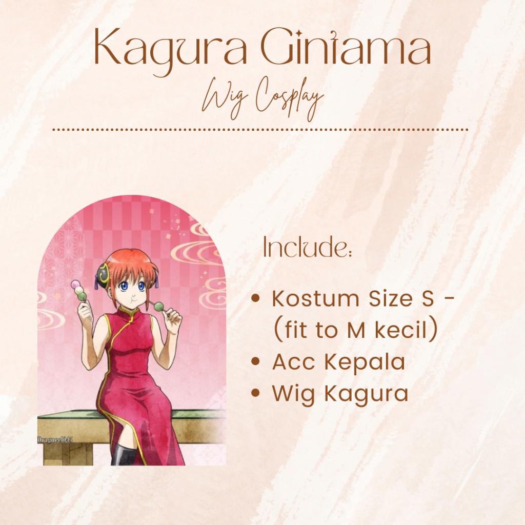 RENTAL / SEWA Kostum Costume Cosplay Kagura Wig - Gintama