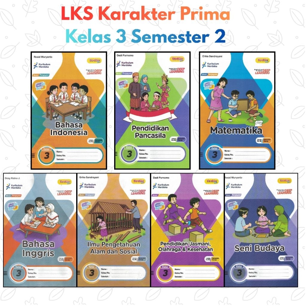 Buku LKS karakter prima semua mata pelajaran kelas 3 semester 2 (genap) tahun ajaran 2025-2026 (Ed.2