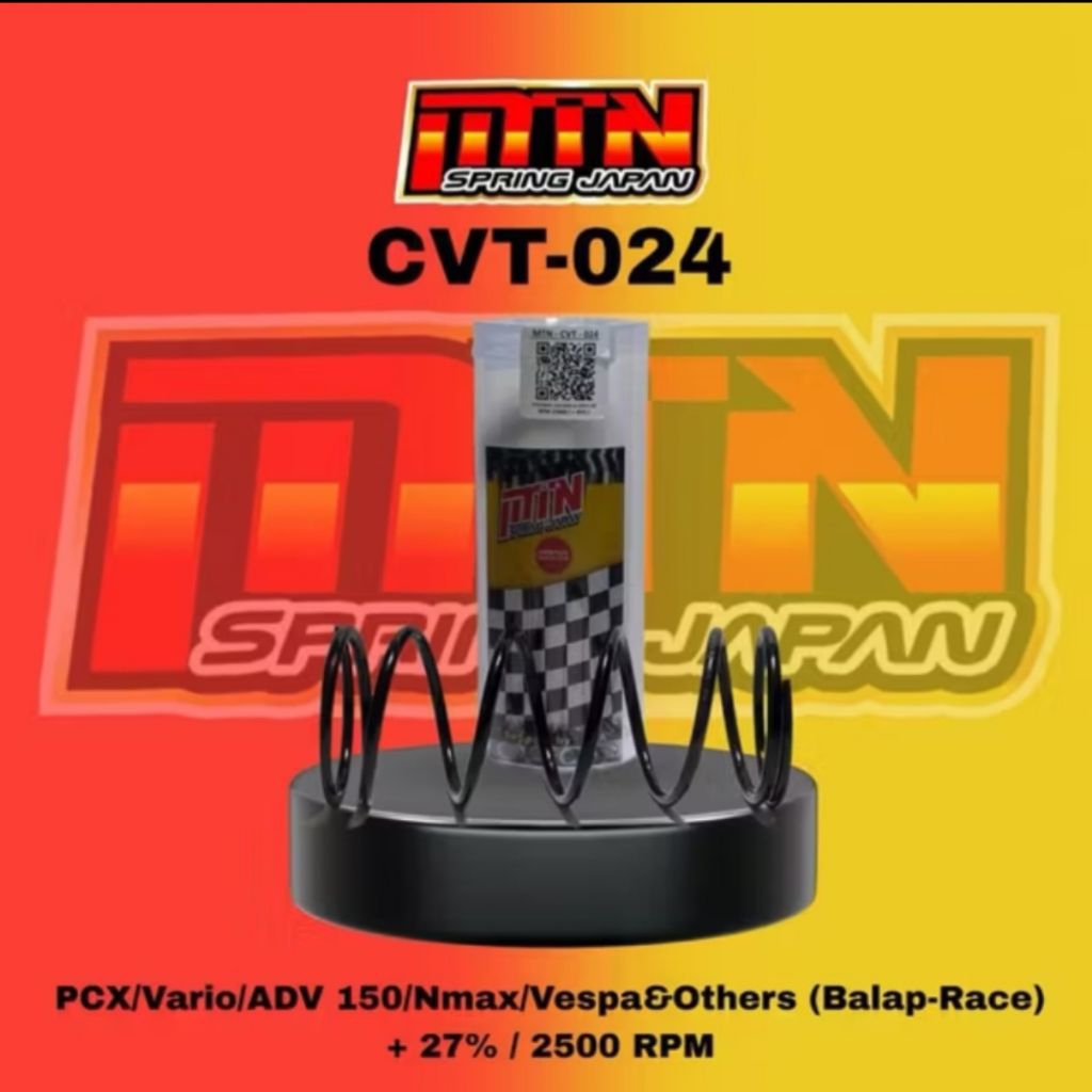 Per CVT 2500 Rpm Pcx, Adv, Vario 150 Up, Nmax , Vespa 2500 RPM Balap/Race Original MTN Spring Japan 