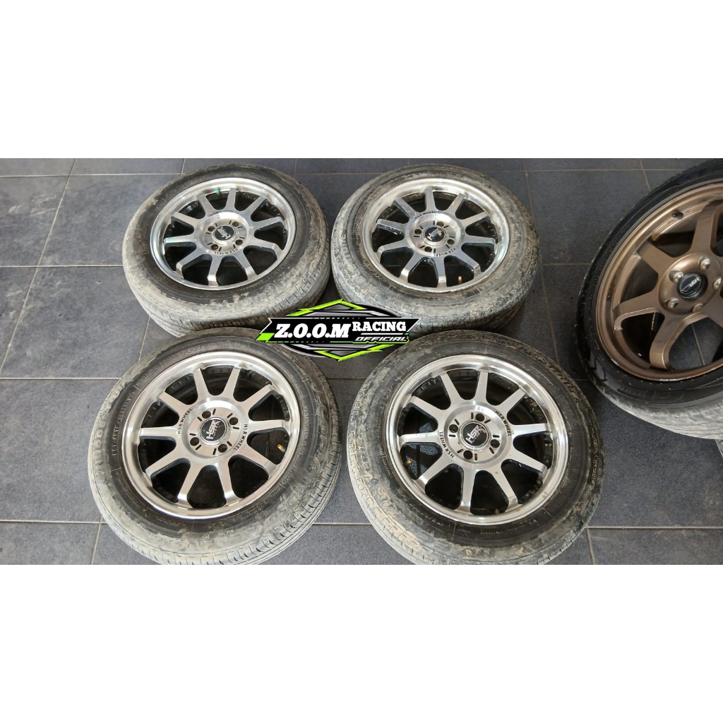 Velg Mobil Second Ring 15 HSR GYMKANA Lubang 4 Murah R15 Pcd 4x100 Ukuran Ban 175/65 KOTA SEMARANG