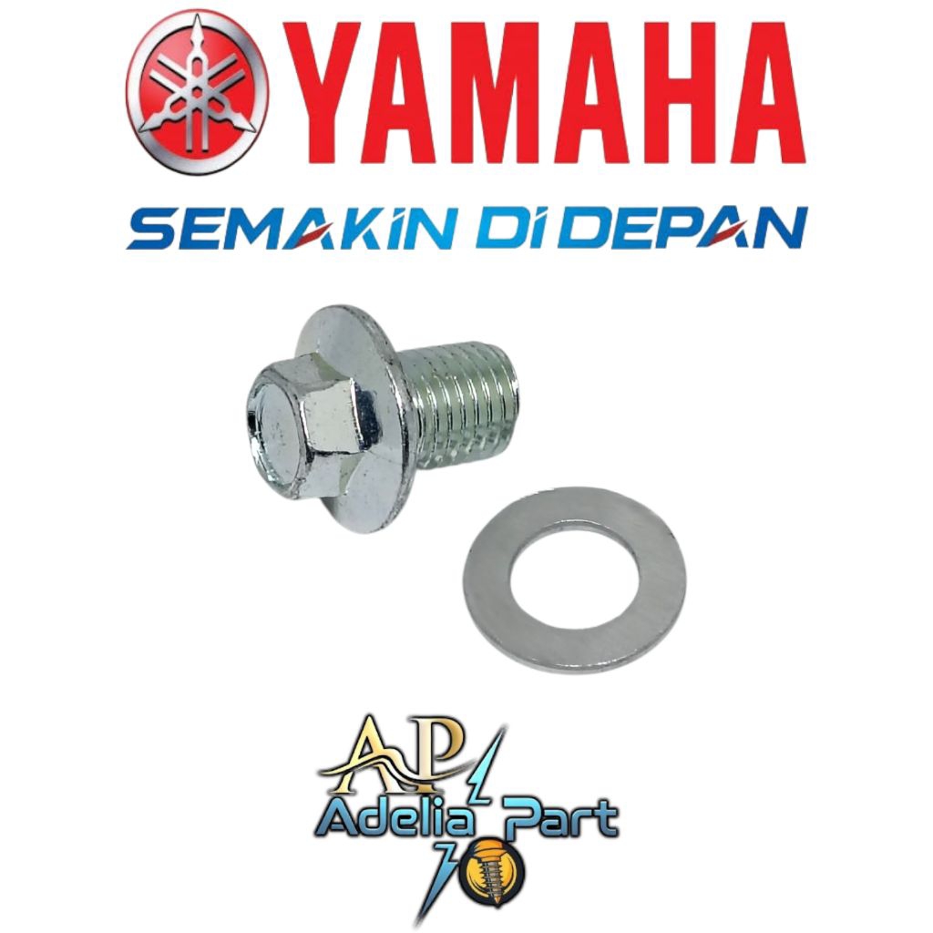 BAUT TAP OLI . BAUT PEMBUANGAN OLI MESIN BAWAH YAMAHA MIO / VEGA / JUPITER / SCORPIO / NMAX / AEROX 