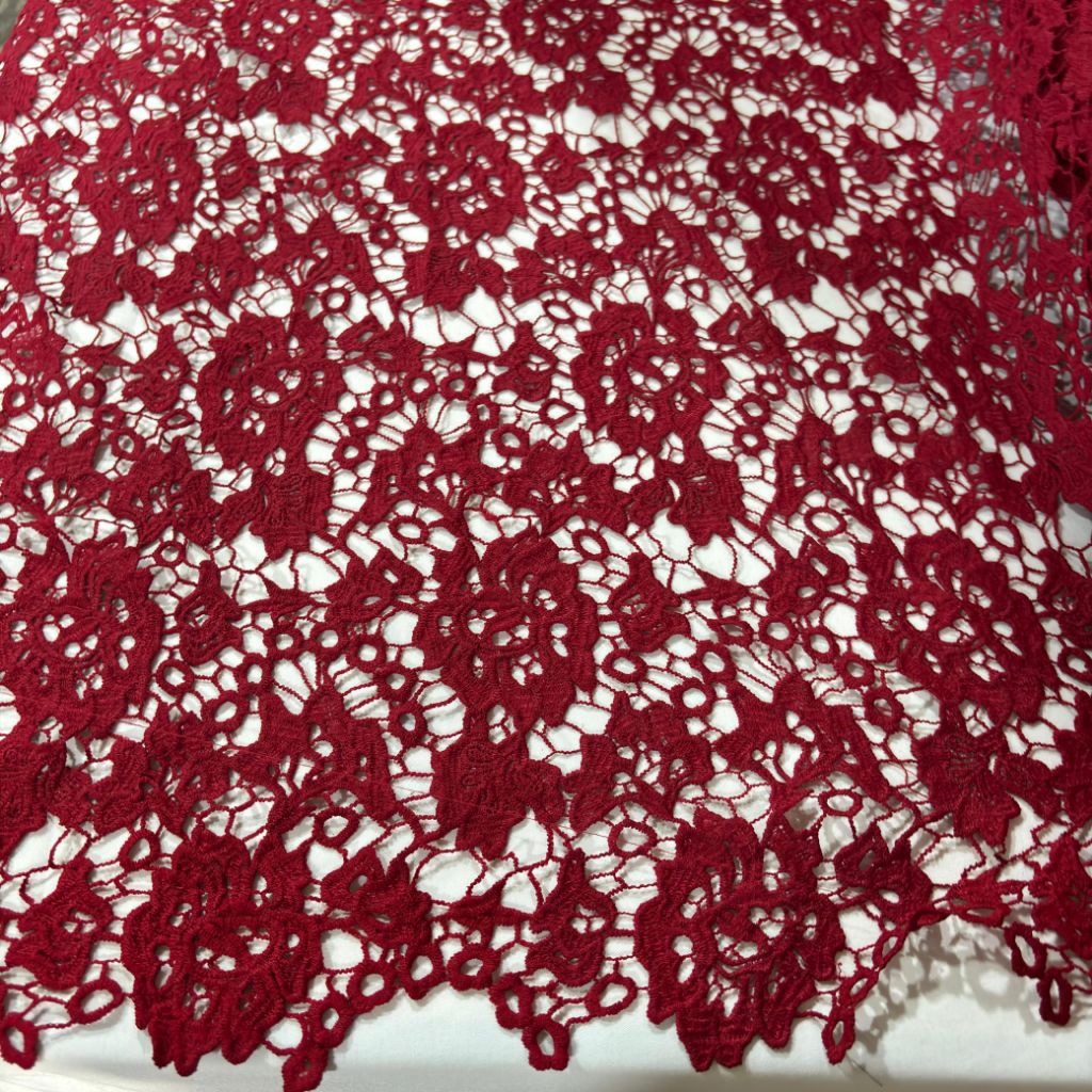 [Harga/0,5m] bahan kain prada katun - kain brokat prada lace - kain brokat prada - prada motif bunga