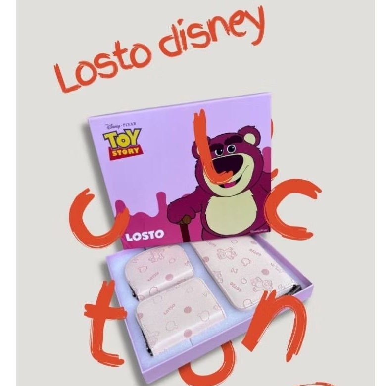 SALEEE Disney Set – Lotso & Stitch Original | 3in1 Dompet Premium (Include Box)
