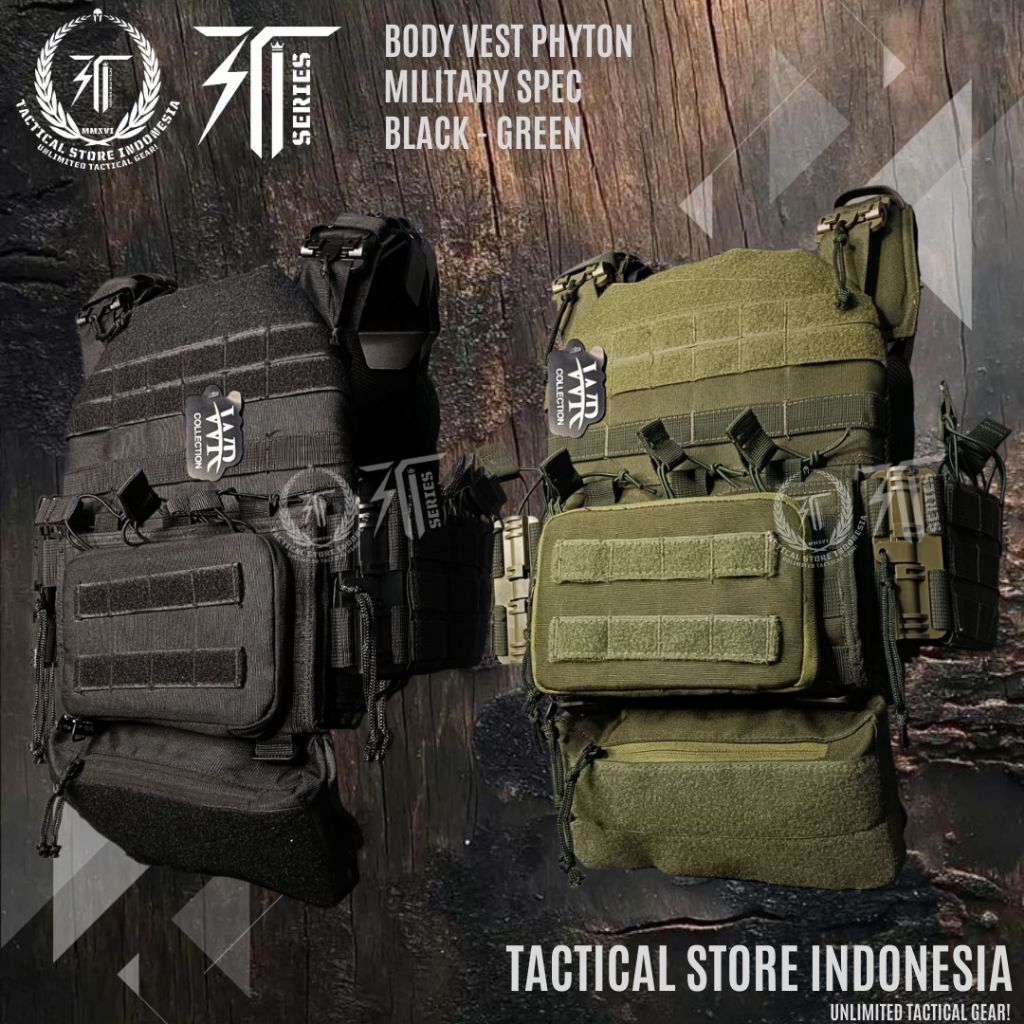 TSI SERIES ® Body Vest Phyton - Rompi Tactical Phyton - Rompi Anti Peluru TNI POLISI BRIMOB Warna Hi