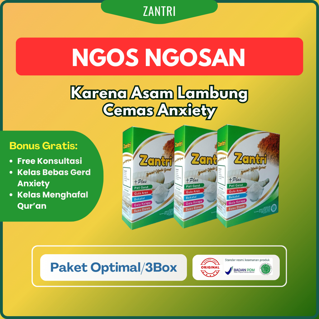 Ngos Ngosan Tanpa Aktivitas Berat | Karena Asam Lambung Gerd Magh Cemas Anxiety | Sereal Umbi Garut 