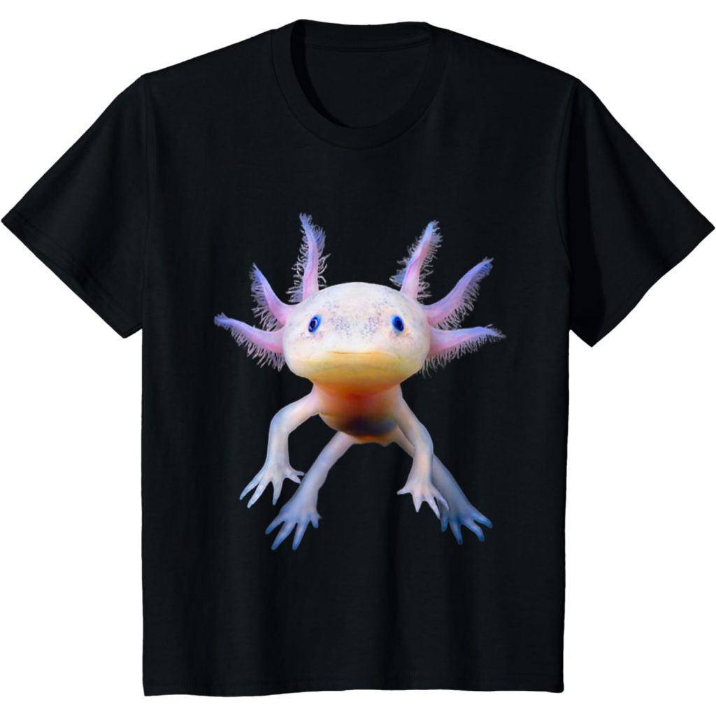 Baju kaos anak katun 24s Axolotl Mexican Walking Fish Cute Amphibian Axolotl T-Shirt