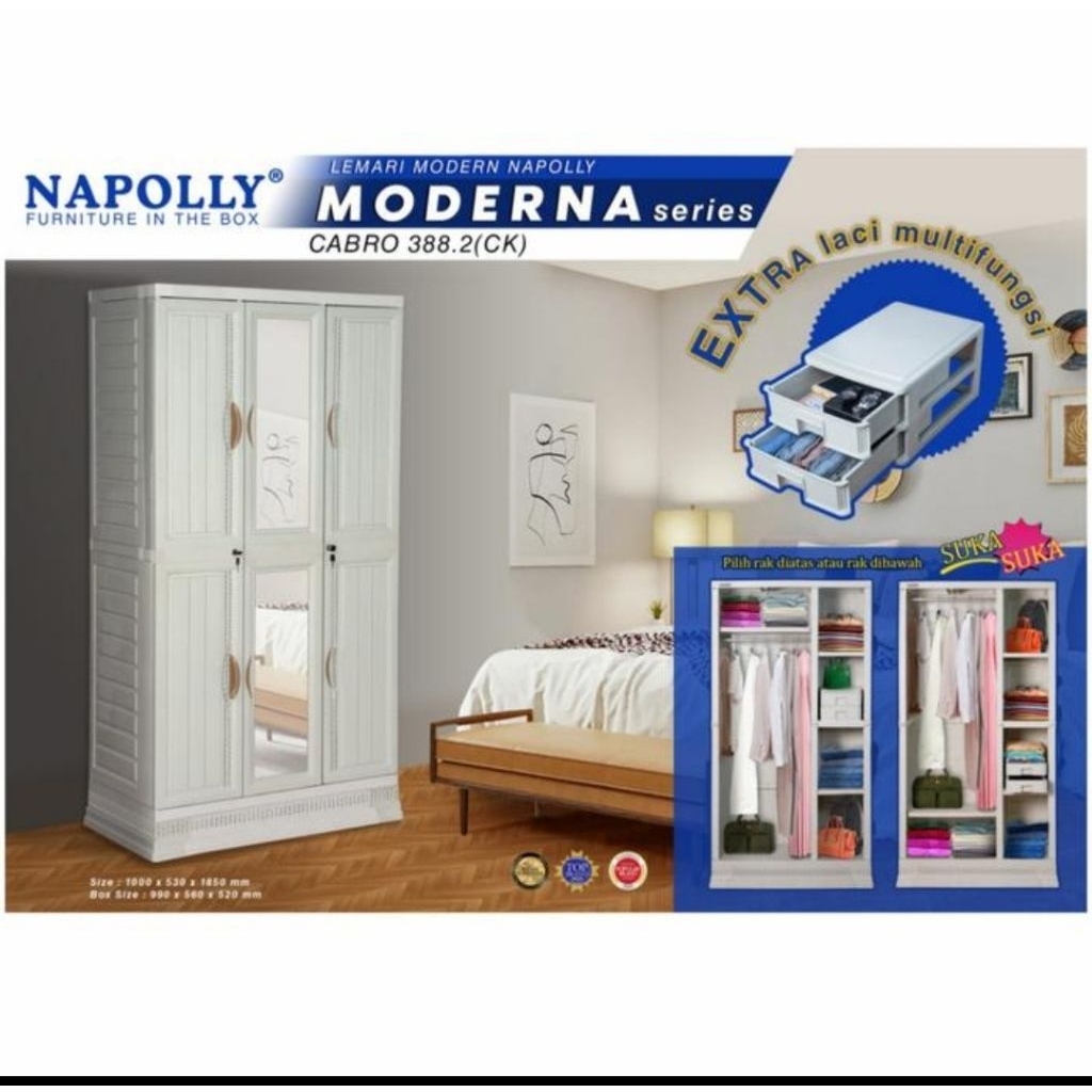Lemari Pakaian/Napolly Moderna Cabro 388-2