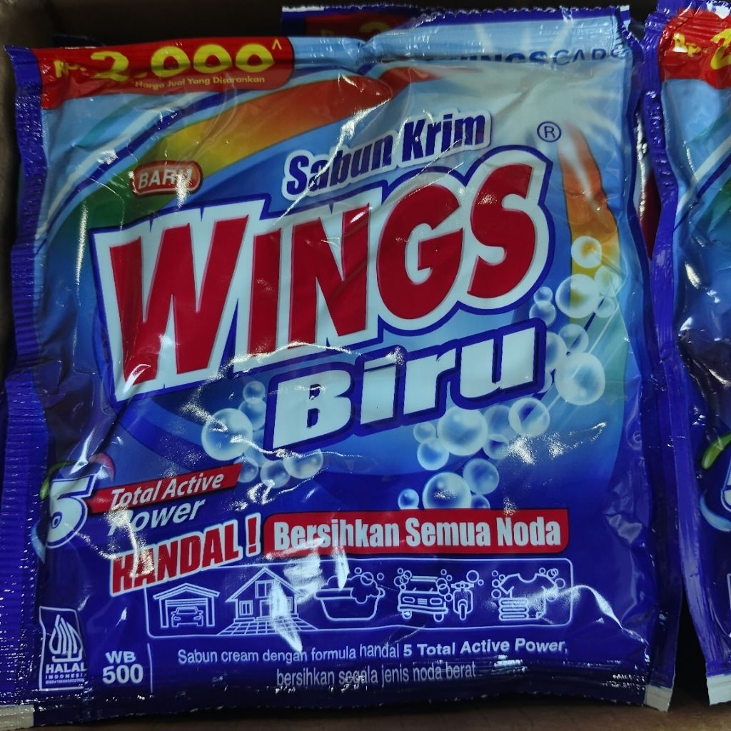 WINGS Sabun Krim Wings Biru 200g 500g