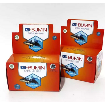 G Bumin Kapsul Ekstrak Ikan Gabus Albumin Isi 30 Kapsul Mempercepat Penyembukan Luka Pasca Operasi
