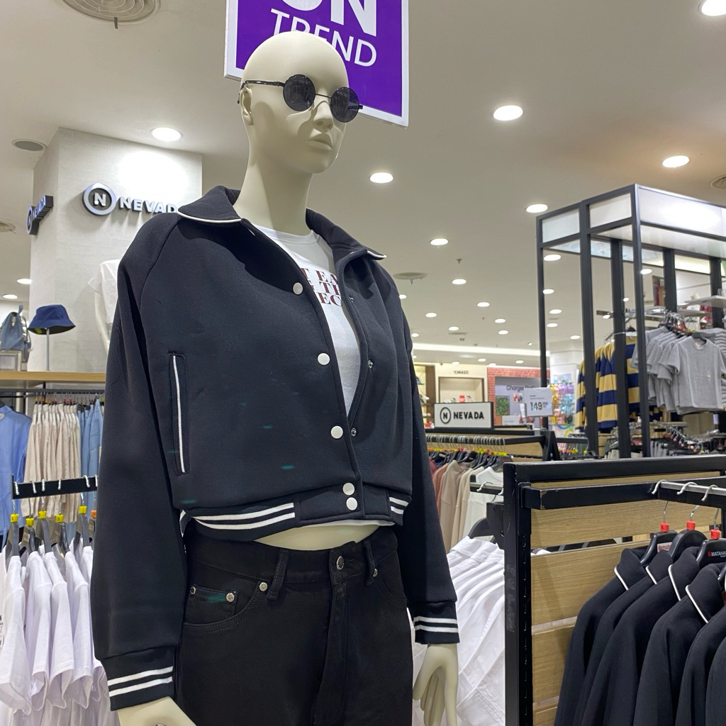 Nevada Boxy Varsity Jacket Wanita