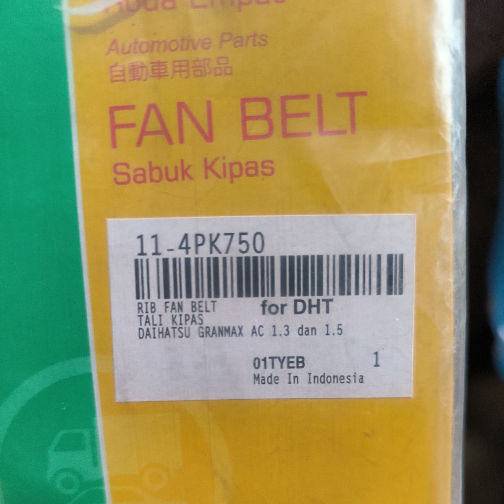 *BARANG BARU 2026 VBELT V BELT TALI KIPAS FAN BELT 4PK750 DAIHATSU GRAND MAX AC 1.3 1.5 ASPIRA ASTRA