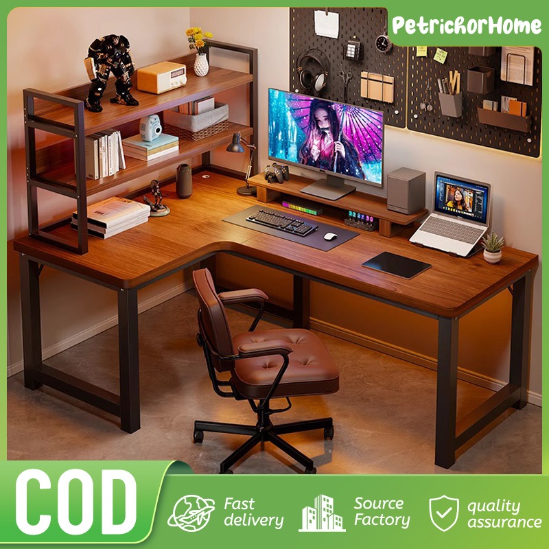 Meja Komputer Minimalis antsun-Meja Kerja L Meja Kantor Serbaguna L shaped Meja Komputer Lshaped Mej