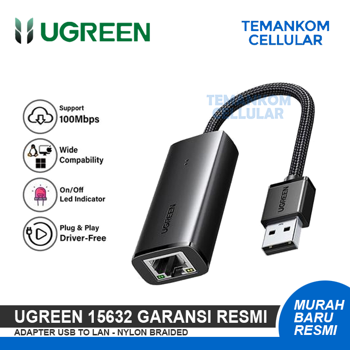 Adapter USB to LAN ethernet UGREEN 15632 Adapter LAN RJ45 Garansi RESMI