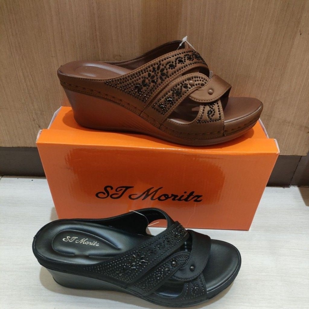 SANDAL WEDGES RINGAN ST.MORITZ HAK 7CM NEW ARRIVAL (36-40)
