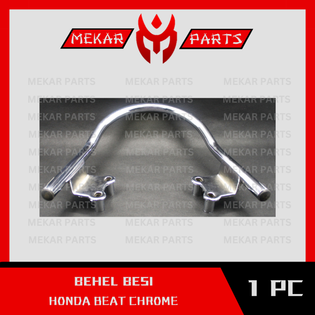 MEKAR-PARTS/BEHEL-BESI/PEGANGAN-TANGAN-BELAKANG-MOTOR/HONDA/BEAT/CHROME/GRADE-ORI