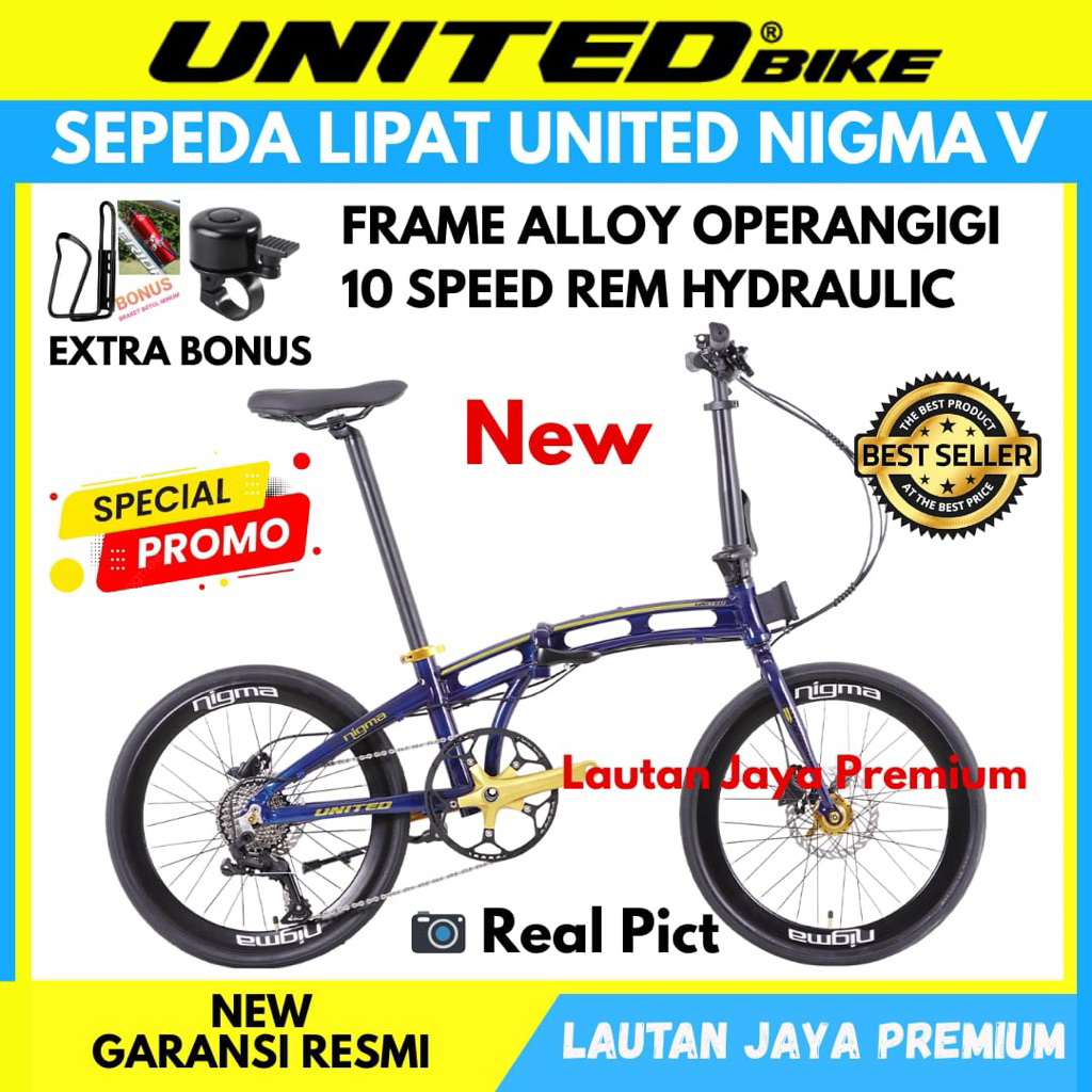 Sepeda Lipat 20 Folding Bike United Nigma V Terbaru