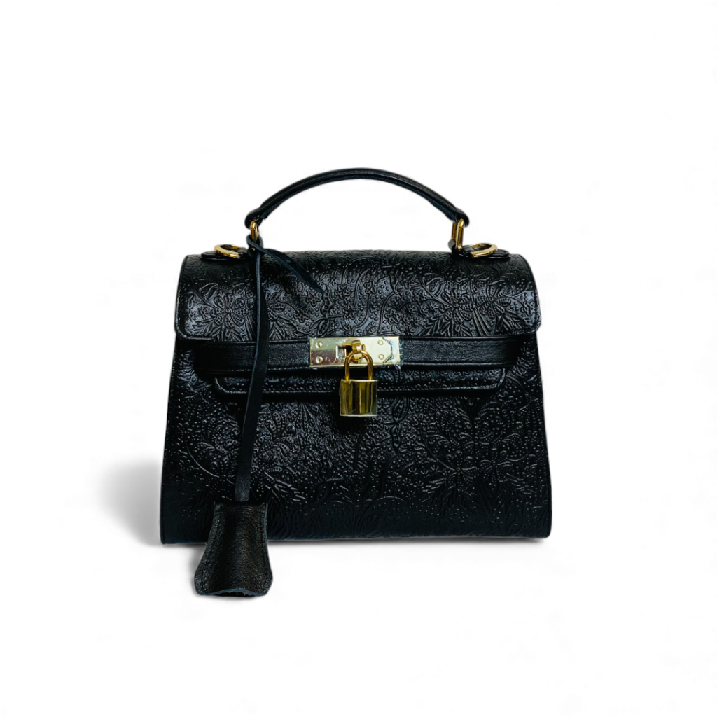 Berliano Leather Claton Bag - Slingbag Wanita Motif Batik Indonesia Kulit Sapi Asli