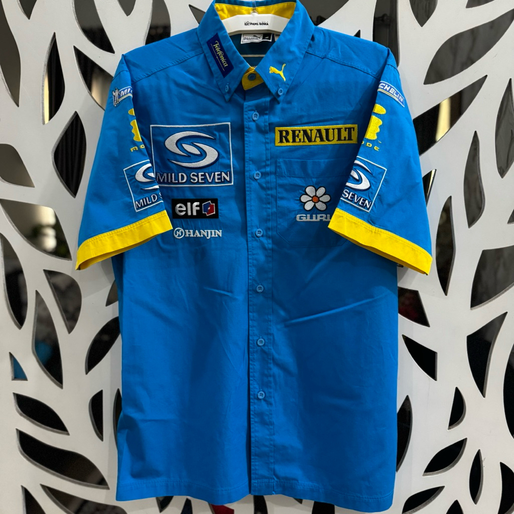 [Teamwear/Second/Size M] Baju Kemeja Pit Crew Mild Seven Renault Workshirt Formula One F1 Team 2004