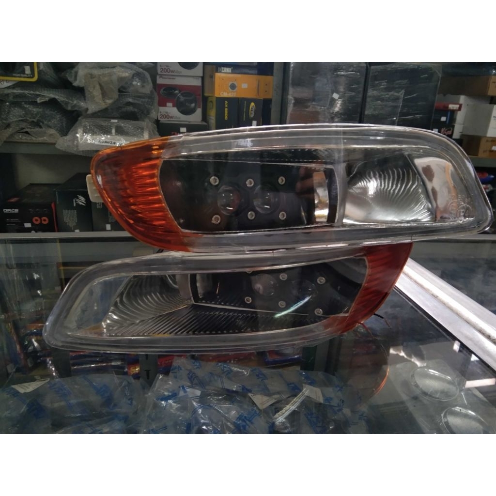 Foglamp Kijang Kapsul 2003-2004 Custom Mini Projie 2mata (kuning-putih)