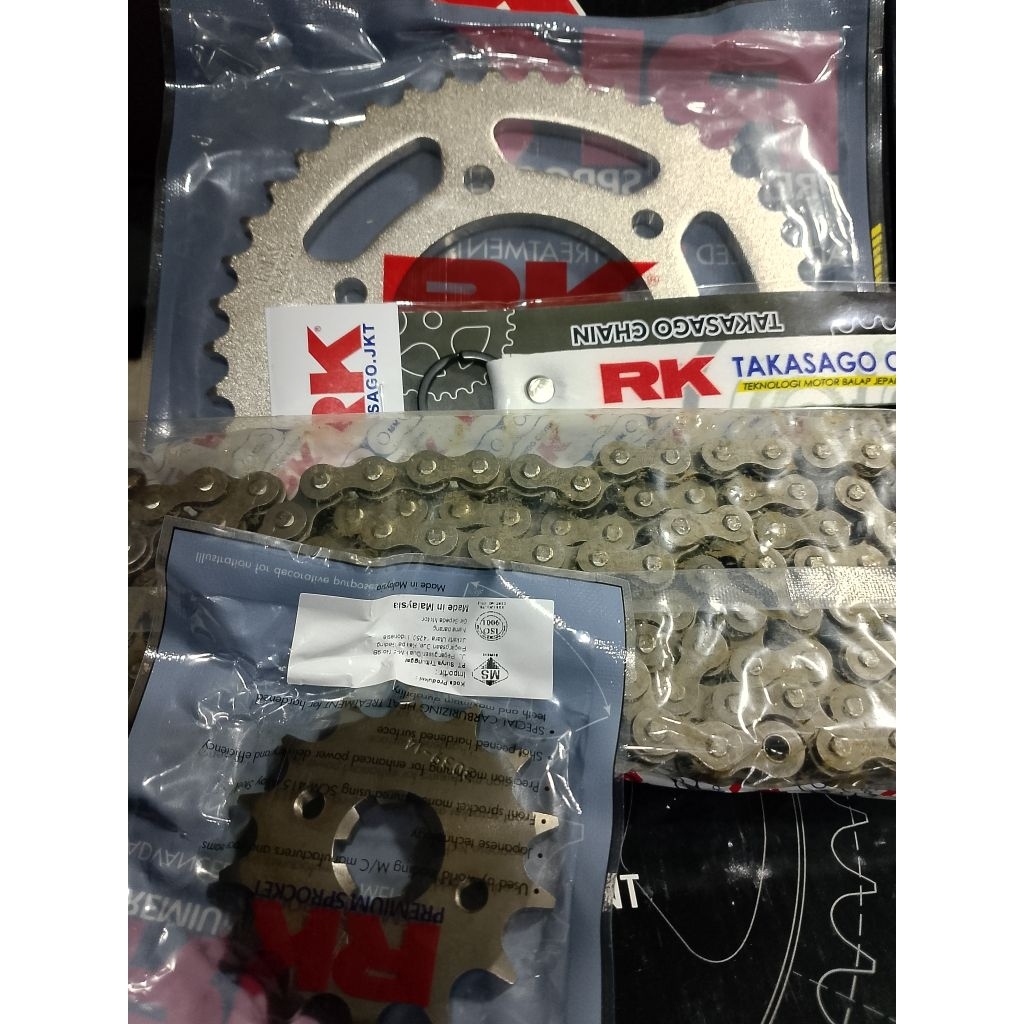 Gear set paket rantai gir set RK takasago Yamaha Vixion old