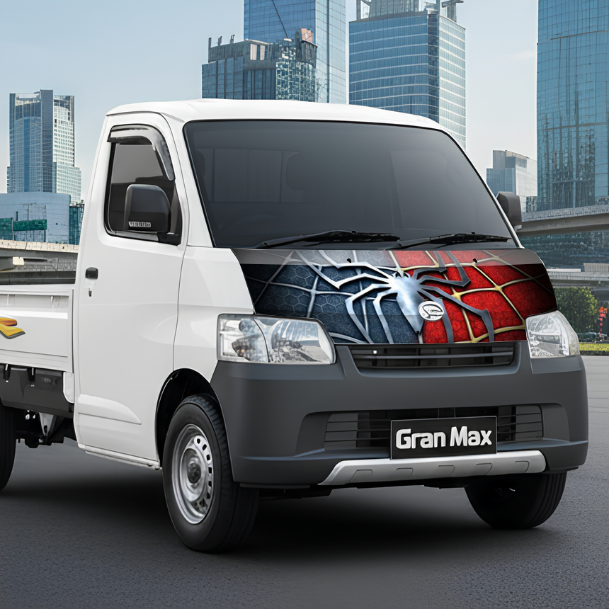 Stiker Mobil Pickup Granmax L300 Suzuki SS Decal Printing Kap Mesin dan Kabin Depan Custom Variasi