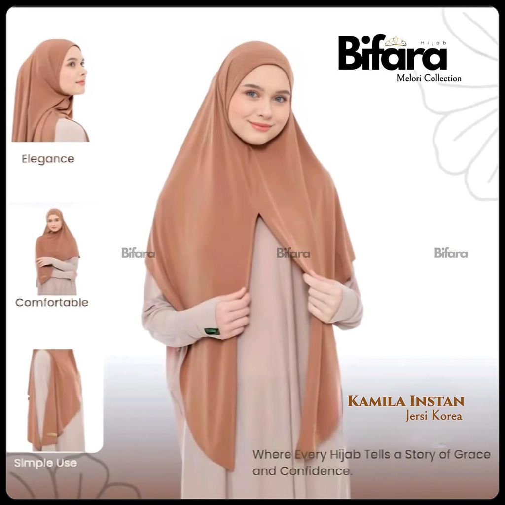 hijab Instan Malay Belah Jersey premium || segi tiga instan || by bifara