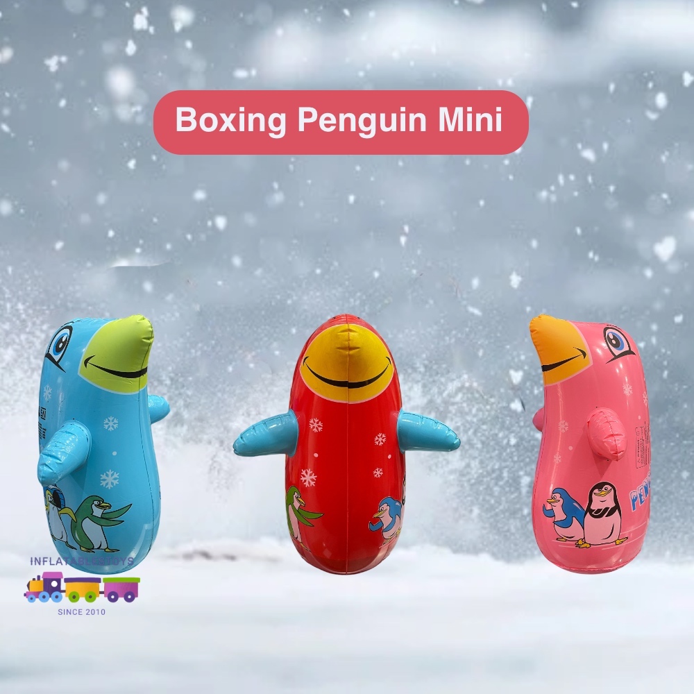 Inflatablestoys - Mainan Tinjuan /Boxing pinguin Mini / Penguin Stress relief / Penguin Kecil Lucu