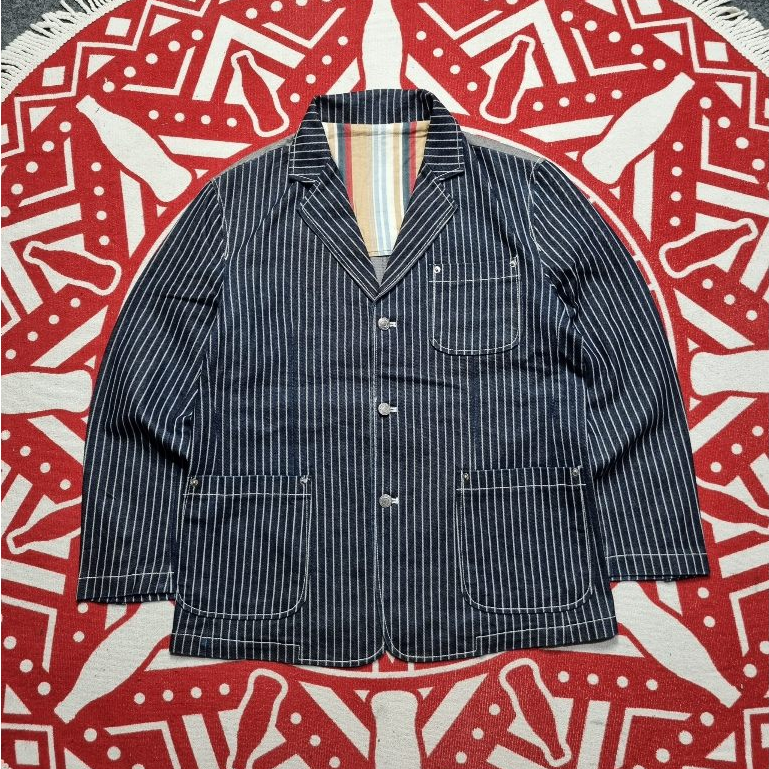 Hickory wabash chore jacket gattuso raw denim