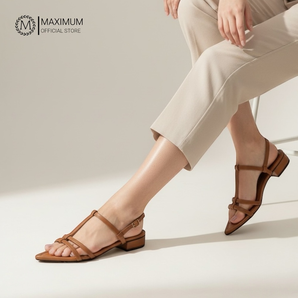 Maximum - Sendal Wanita Flatshoes Hak Tahu Shani Sandal Pesta - Sandal wanita ujung lancip Hak 3 cm