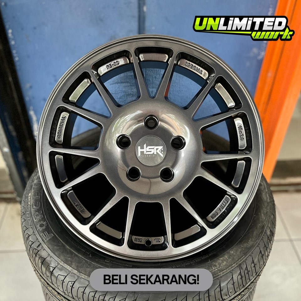 Velg Model Rally Ring 16 HSR FE02 R16 Velg Mobil Xpander Ertiga BRV Innova XL7 Serena Velg Ring 16