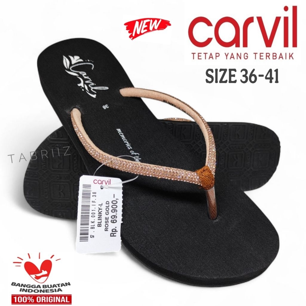 BARU Sandal Carvil Wanita Sandal Jepit Carvil Wanita Perempuan - 100% ORIGINAL