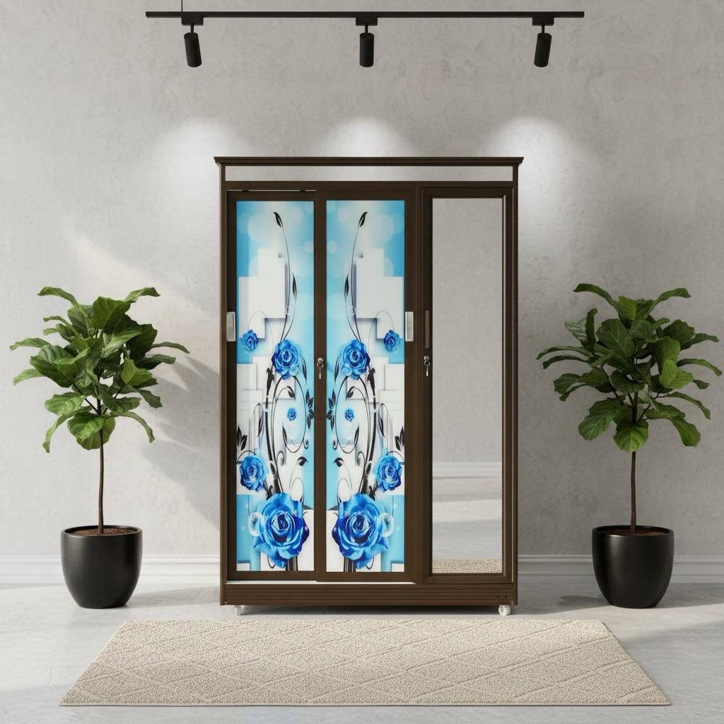 Lemari 3 Pintu - 2 Pintu Sap Baju 1 Pintu Gantungan Baju // Bahan Alumunium & Kaca