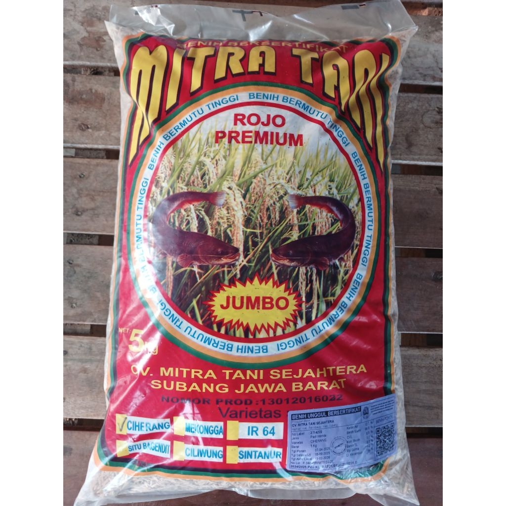 Bibit padi Ciherang Projo Premium Kemasan 5 Kg