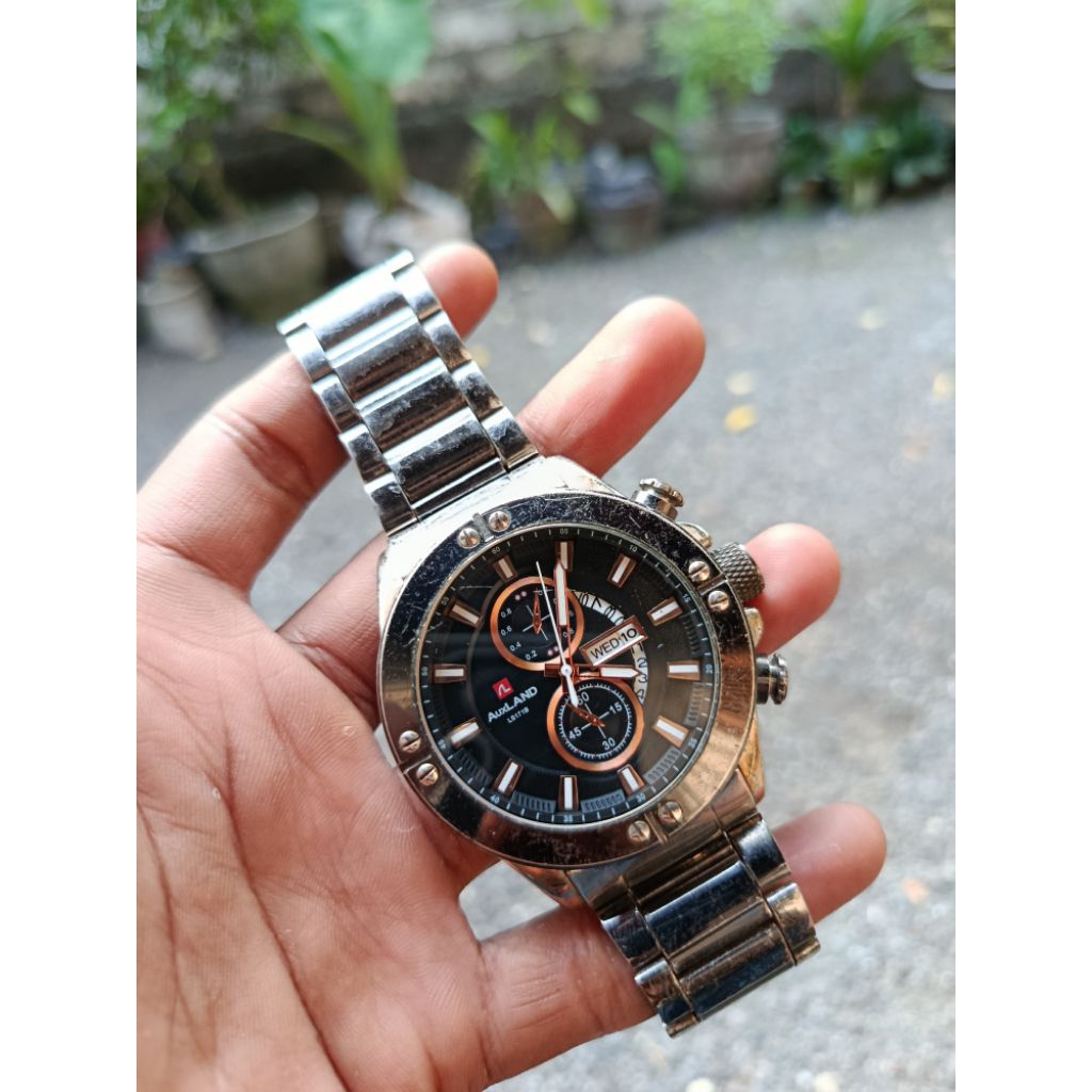 Jam tangan pria AUXLAND SPORT Quartz Lengkap tanggal dan Hari Prelove Jam Cowok