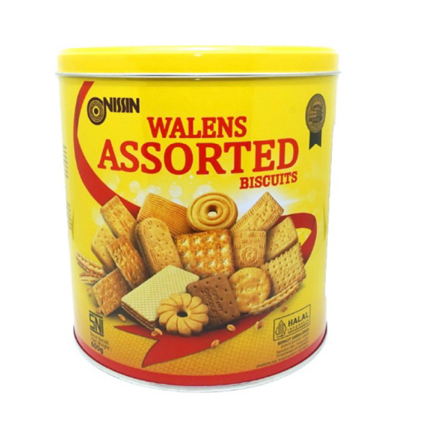 Nissin Walens Biskuit Kaleng Assorted 600g Murah Bisa COD